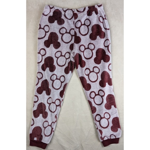 Disney Large Womens Bottoms Pajama Casual Plush Mickey Minnie Mouse Costco 30x28 - Picture 8 of 10